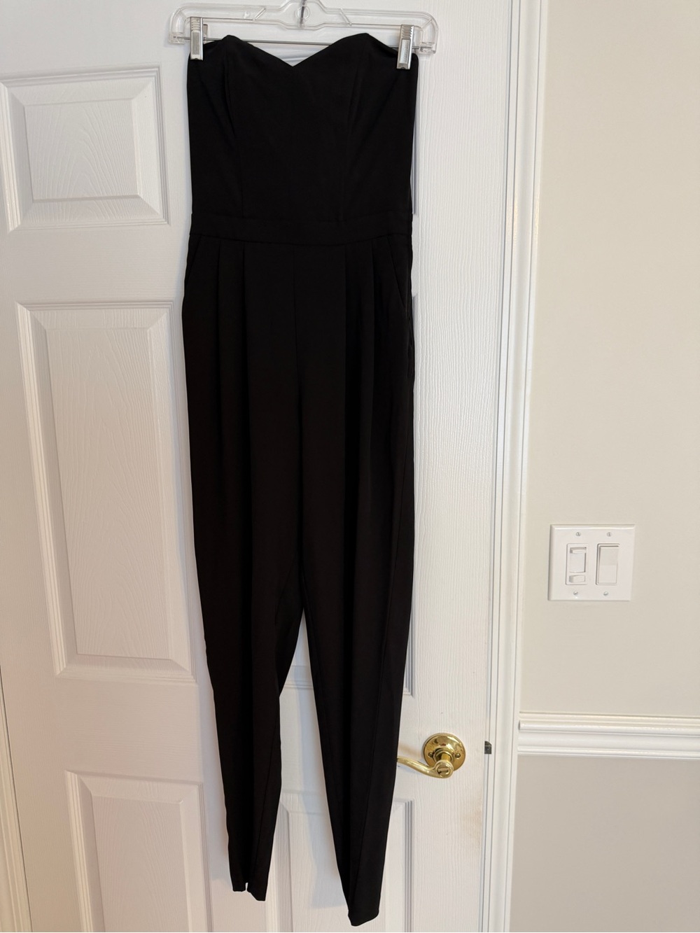 H&M Black Strapless Tailored Jumpsuit